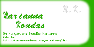 marianna kondas business card